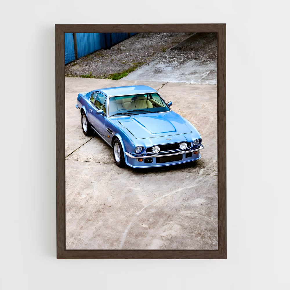 Poster V8 en Bleu – affiche Aston Martin (vue 5)
